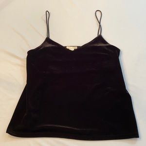 H&M black velvet camisol with spaghetti straps. S-NWT.